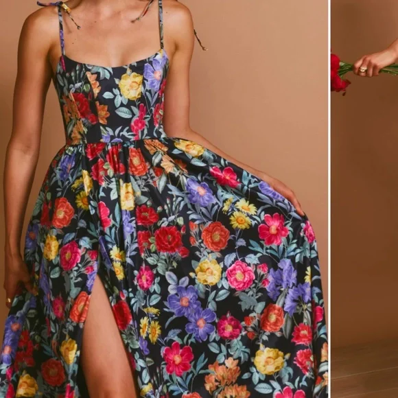 chinese dress ladies Juliet Maxi Dress, in Mimosa Floral Taffeta | Show Me Your Mumu main image 1
